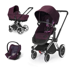 Passeggino Trio Cybex PRIAM Trio seduta Light Cloud Q Plus collezione 2015 Grape Juice