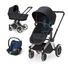 Passeggino Trio Cybex PRIAM Trio seduta Light Cloud Q Plus collezione 2015 True Blue