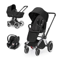 Passeggino Trio Cybex PRIAM Trio Aton Q Plus collezione 2015 Black Beauty