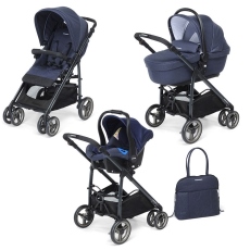 Passeggino Trio Foppapedretti Glam collezione 2018 Blue Classic