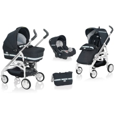 Passeggino Trio Inglesina Trilogy System Quattro telaio City Bianco collezione 2014  Jeans Fluo Navy - Doppio manico
