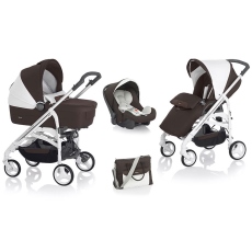 Passeggino Trio Inglesina Trilogy System Quattro telaio City Bianco collezione 2014 Caff - Manico unito - telaio bianco