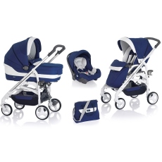 Passeggino Trio Inglesina Trilogy System Quattro telaio City Bianco collezione 2014 Ischia - Manico unito