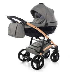 Passeggino Trio Junama Vegan collezione 2022 Grigio Melange