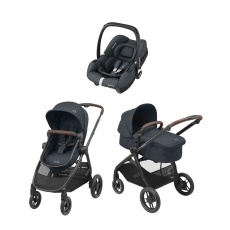 Passeggino Trio Maxi-Cosi Trio Zelia3 collezione 2024 Essential Graphite