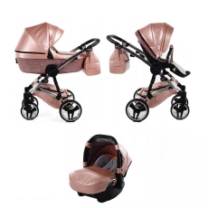Passeggino Trio Junama Glitter collezione 2022 Rosa