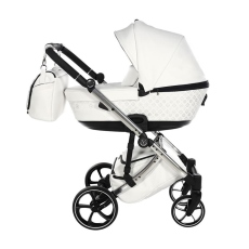 Passeggino Duo Antes Baby Duo Monogram collezione 2023 Bianco Silver