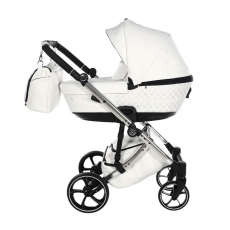 Passeggino Trio Antes Baby Trio Monogram collezione 2023 Bianco Silver