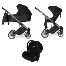 Passeggino Trio Antes Baby Trio Premium Lux Black collezione 2023 Lux Black