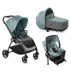 Passeggino Trio Be Cool Outback 3 Crib One Base collezione 2022 Be Aquamarine