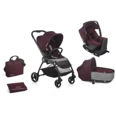 Passeggino Trio Be Cool Outback 3 Crib One Base collezione 2021 Be Wine