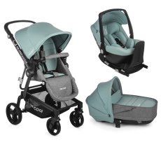 Passeggino Trio Be Cool Quantum 3 Crib One Base collezione 2021 Be Aquamarine