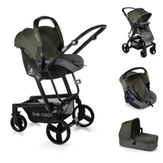 Passeggino Trio Be Cool Quantum 3 Top Plus Zero collezione 2019 BeKhaki