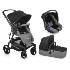 Passeggino Trio Be Cool Quantum 3 Top Plus Zero collezione 2021 Be Black