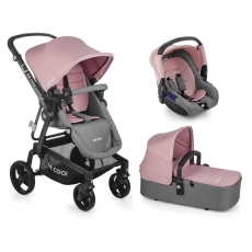 Passeggino Trio Be Cool Quantum 3 Top Plus Zero collezione 2021 Be Pink