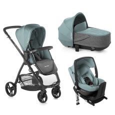 Passeggino Trio Be Cool Slide 3 Crib One Base collezione 2022 Be Aquamarine