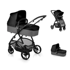Passeggino Duo Be Cool Slide Top Plus collezione 2019 BeBlack