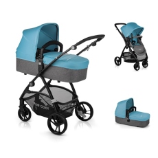 Passeggino Duo Be Cool Slide Top Plus collezione 2019 BeBlue
