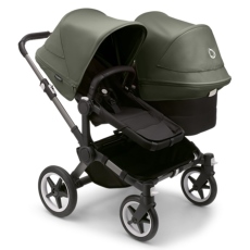 Passeggino Gemellare Bugaboo Donkey 5 Fratellare collezione 2022 Forest Green e Black