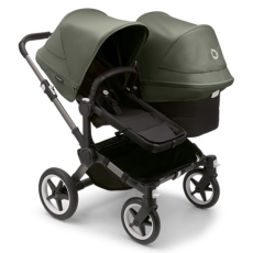 Passeggino Gemellare Bugaboo Donkey 5 Fratellare collezione 2023 Forest Green e Black