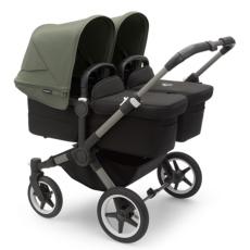 Passeggino Gemellare Bugaboo Donkey 5 Gemellare collezione 2023 Forest Green e Black