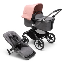Passeggino Duo Bugaboo Fox 3 collezione 2021 Grigio Melange Morning Pink