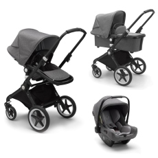 Passeggino Trio Bugaboo Lynx Trio collezione 2022 Grigio Melange - telaio nero