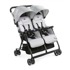 Passeggino Gemellare Chicco OHlal Twin collezione 2025 Silver Cat