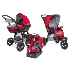 Passeggino Trio Chicco Trio Activ3 Top collezione 2020 Red Berry