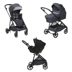 Passeggino Trio Chicco Trio Seety con Kory Essential collezione 2025 Boston Grey