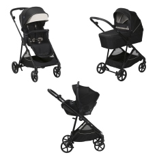 Passeggino Trio Chicco Trio Seety con Kory Essential collezione 2025 Etna Black
