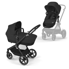 Passeggino Duo Cybex Eos Lux collezione 2025 Moon Black