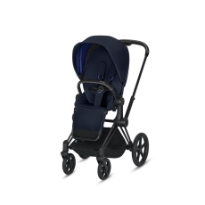 Passeggino Quattro Ruote Cybex Priam Lux Seat con Telaio Matt Black collezione 2019 Indigo Blue