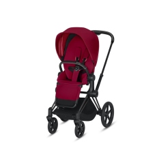 Passeggino Quattro Ruote Cybex Priam Lux Seat con Telaio Matt Black collezione 2019 True Red