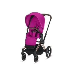 Passeggino Quattro Ruote Cybex Priam Lux Seat con Telaio Rosegold collezione 2019 Fancy Pink