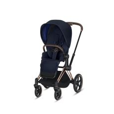 Passeggino Quattro Ruote Cybex Priam Lux Seat con Telaio Rosegold collezione 2019 Indigo Blue