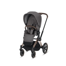 Passeggino Quattro Ruote Cybex Priam Lux Seat con Telaio Rosegold collezione 2019 Manhattan Grey