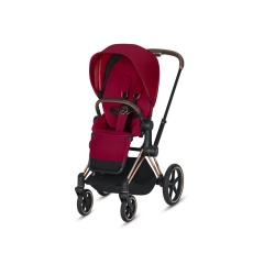 Passeggino Quattro Ruote Cybex Priam Lux Seat con Telaio Rosegold collezione 2019 True Red