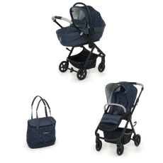 Passeggino Duo Foppapedretti Duo Eureka Classic collezione 2022 Blue Sapphire