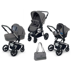 Passeggino Trio Foppapedretti iWood collezione 2019 Elite Grey