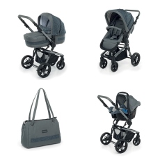Passeggino Trio Foppapedretti iWood collezione 2021 Silver Edition