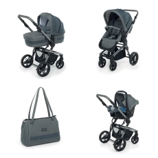 Passeggino Trio Foppapedretti iWood collezione 2022 Silver Edition