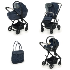 Passeggino Trio Foppapedretti Trio Eureka Classic Next collezione 2021 Blue Sapphire