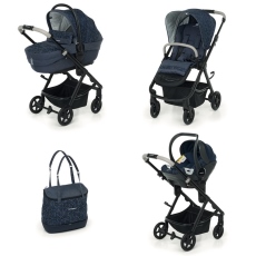 Passeggino Trio Foppapedretti Trio Eureka Classic Next collezione 2022 Blue Sapphire