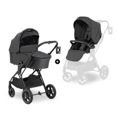 Passeggino Duo Hauck Vision X Set collezione 2023 Melange Black