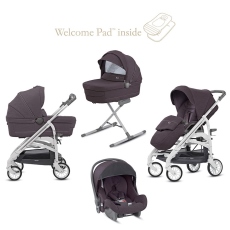 Passeggino Trio Inglesina Trilogy System Quattro telaio City Bianco collezione 2019 Marron Glac