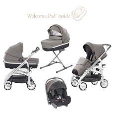 Passeggino Trio Inglesina Trilogy System Quattro telaio City Bianco collezione 2019 Mykonos - Mediterranean collection