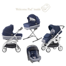 Passeggino Trio Inglesina Trilogy System Quattro telaio City Bianco collezione 2019 Santorini - Mediterranean collection