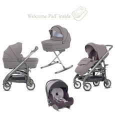 Passeggino Trio Inglesina Trilogy System Quattro telaio City Bianco collezione 2019 Sideral Grey