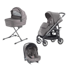 Passeggino Trio Inglesina Trilogy System Quattro telaio City Bianco collezione 2020 Stone Grey